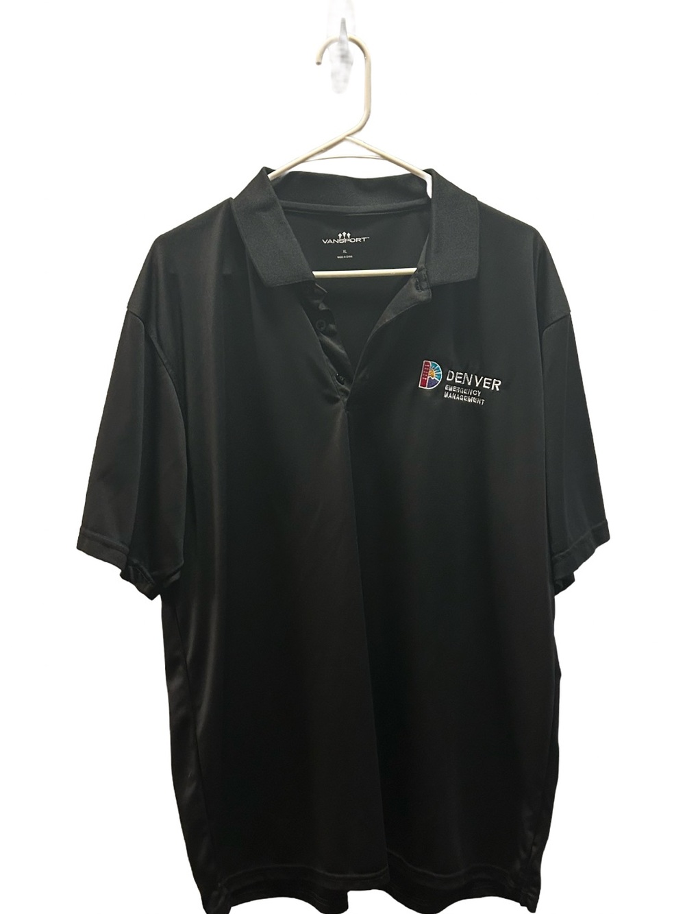 🔥Denver Embroidered Black Performance Polo